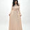 Miniaturbild: Rose Gold Modest Maxi Dress with Ruched Waist Detail and Long Sleeves | Millenia