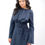 Miniaturbild: Women’s navy modest maxi dress featuring adjustable ruched waist, high neckline, and long sleeves | Millenia