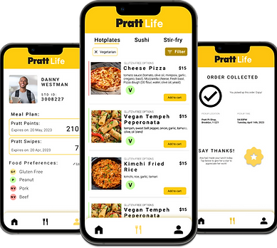 Hero shot- Pratt meal app