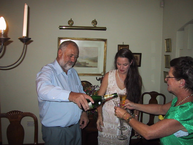 Myself, Rozanne and her mum, Shirley Cary, are celebrating immediately following my marriage.
