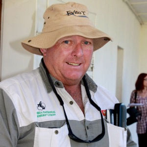 Graham Rae in his farm uniform. A tough guy who gets things done. I found I was not always in sync with him, and eventually, we would part ways. That's for a later blog, but in 2002, his energy was boundless, and this energy drove the project