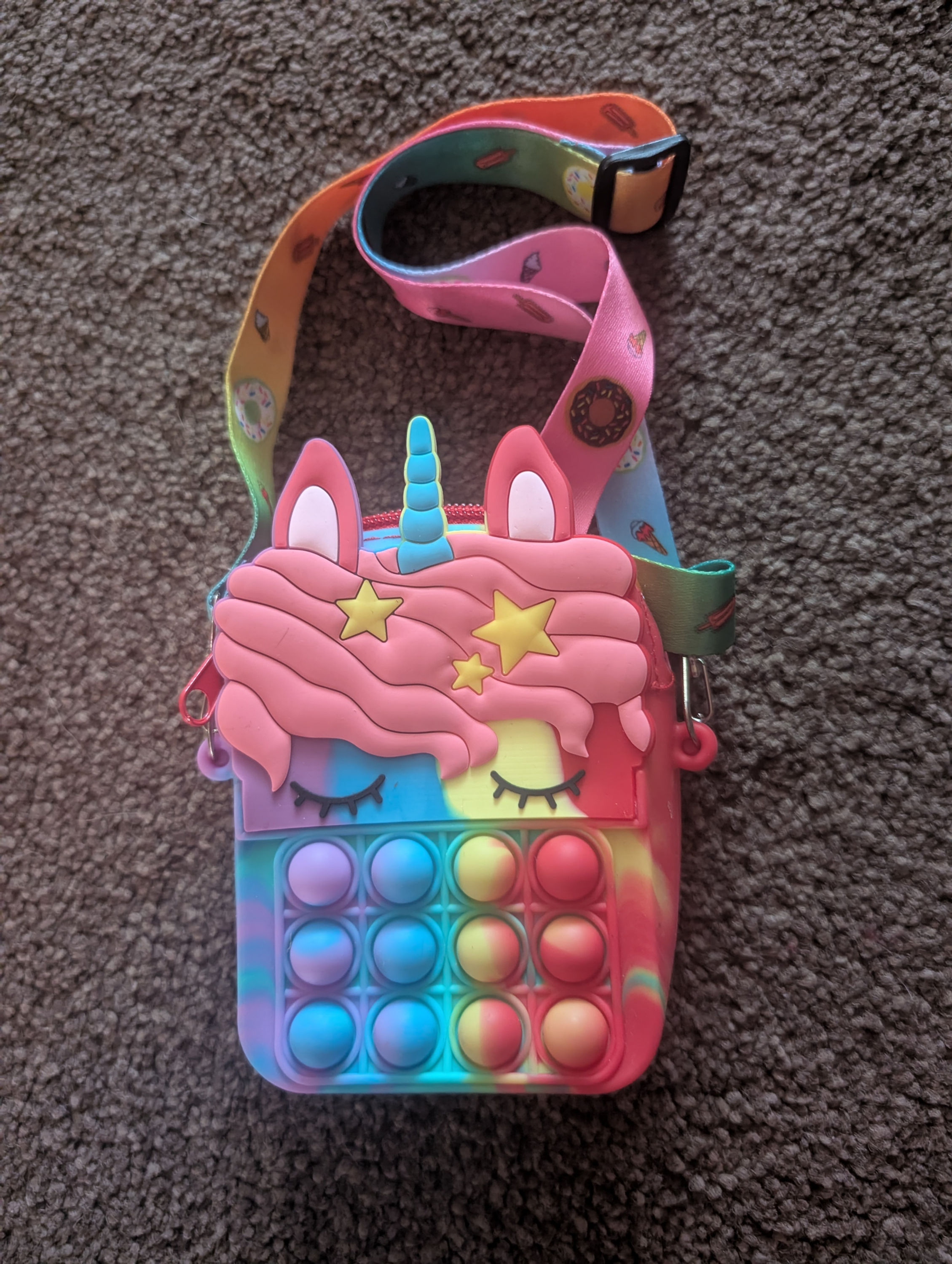 unicorn pop it purse bag