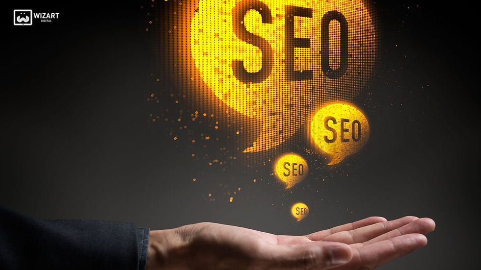 Ilustração representando SEO local, internacional e para e-commerce com foco em crescimento orgânico e posicionamento no Google.