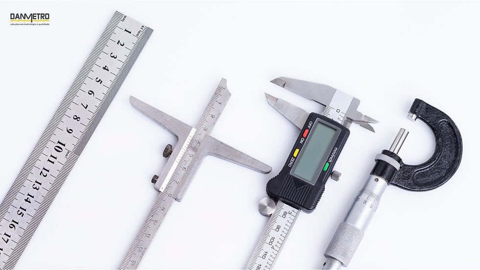 Ilustração sobre metrologia, a ciência das medições, explicando sua importância para indústria, ciência e padrões globais de precisão.