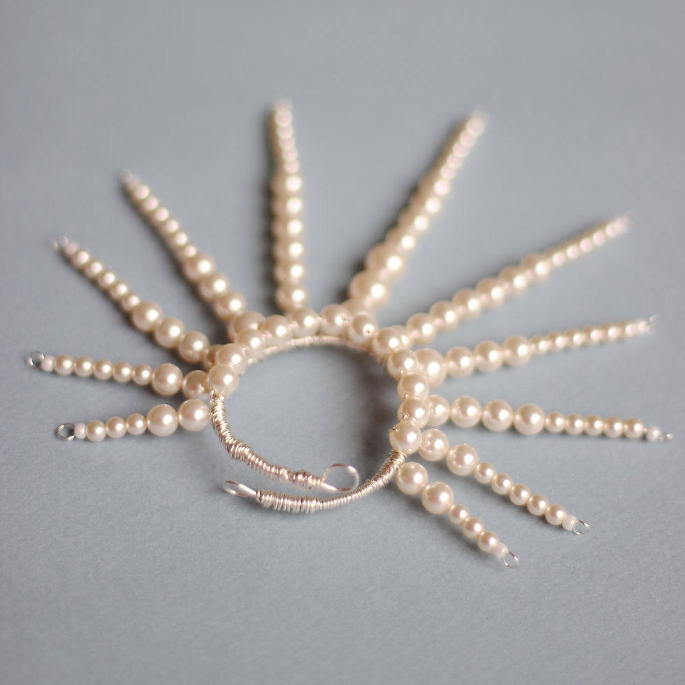 Thumbnail: Pearl bridal ponytail hair accessory from Glorious by Heidi Cheshire Wedding Accessories