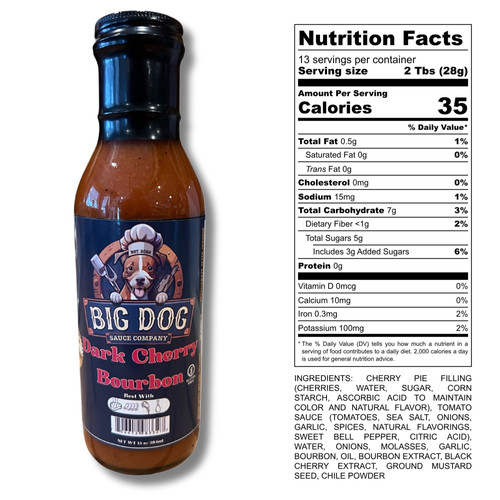 Award-Winning Dark Cherry Bourbon Sauce | All-Natural | Big Dog Sauce