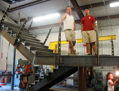 monumental staircase under construction