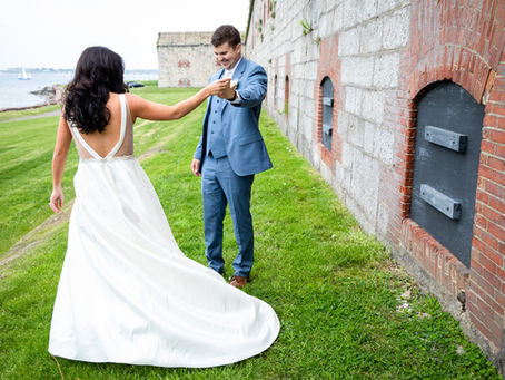 Victoria and Bryan at Historic Fort Adams