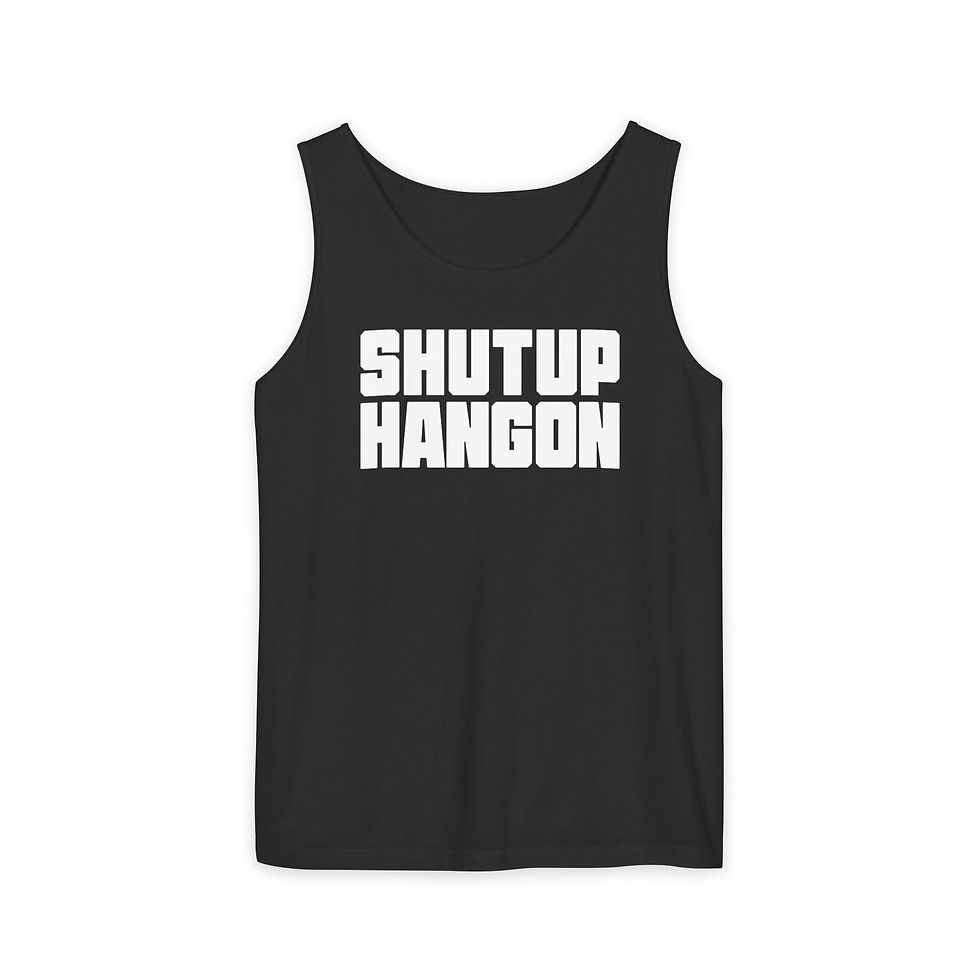 SUHO 'SUNS OUT GUNS OUT'  MUSCLE TANK-BLK