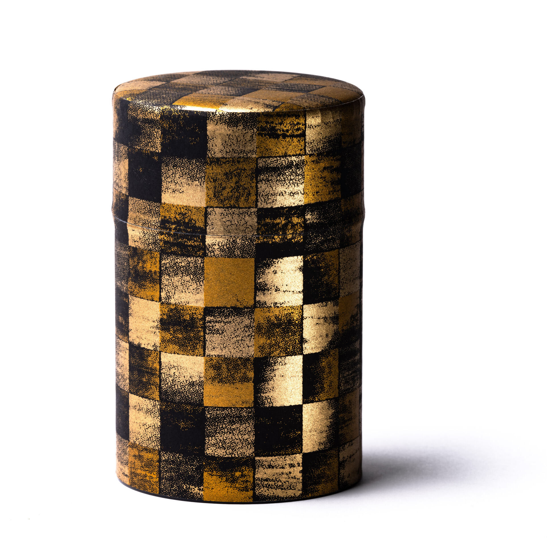 Shikaku - Boîte à thé en papier washi motif Damier noir 100gr