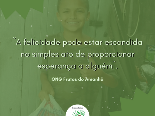 Através de pequenos gestos, podemos mudar o mundo!