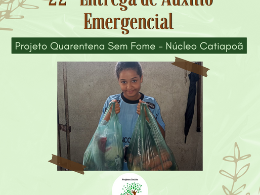 PROJETO QUARENTENA SEM FOME - 22° ENTREGA DE AUXILIO ALIMENTO NA ONG FRUTOS DO AMANHÃ