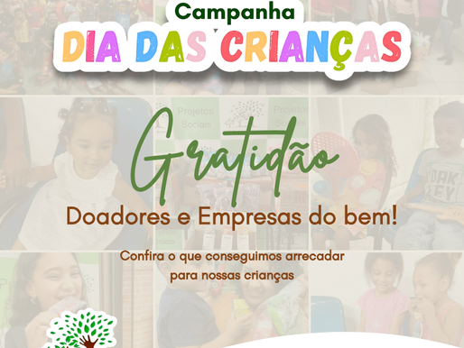 CAMPANHA DIA DAS CRIANĂAS 2024 DA ONG FRUTOS DO AMANHĂ
