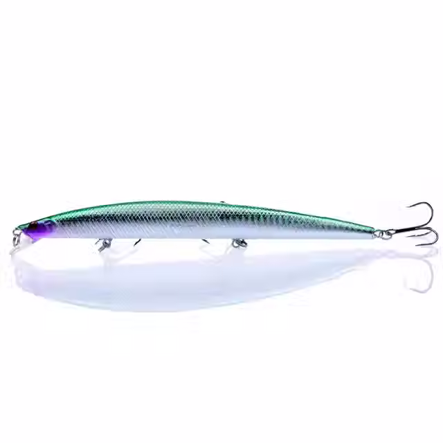 Miniature : Leurre poisson nageur style "Minnow" 18cm - 24g (Coloris N01 à N015)