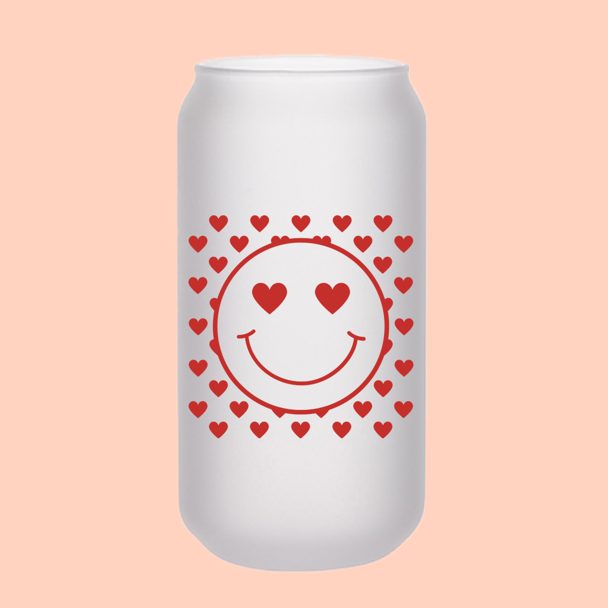 Heart eyes can glass