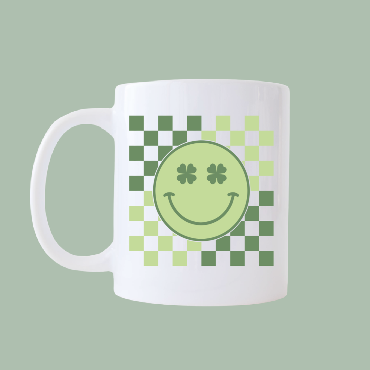Checker clover mini's mug