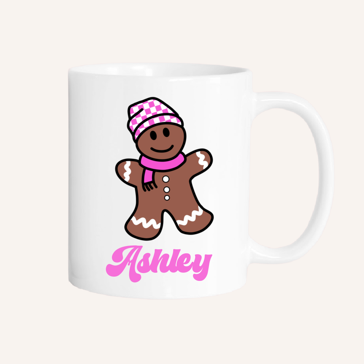 Personalized girls gingerbread mini's mug