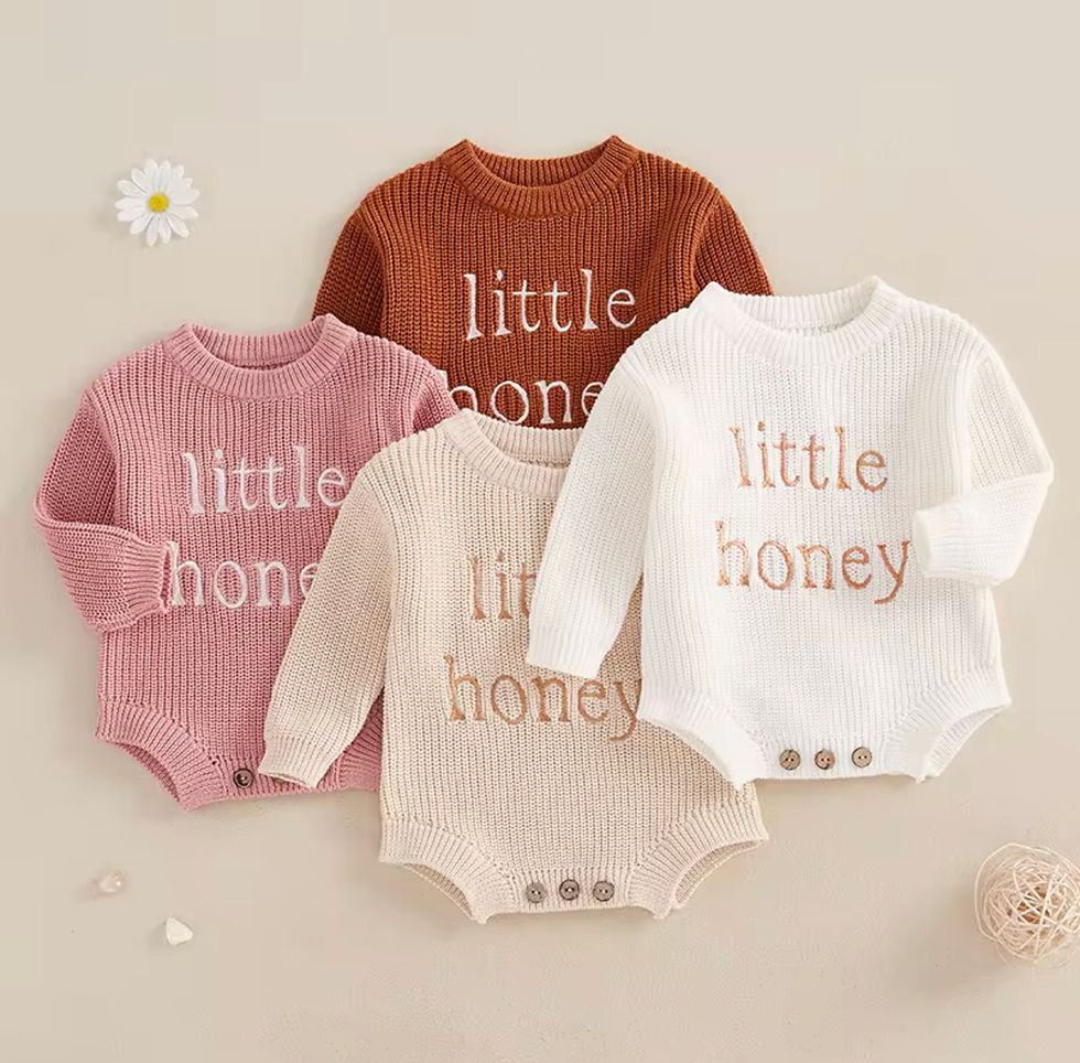 ‘Little Honey’ Sweater Romper