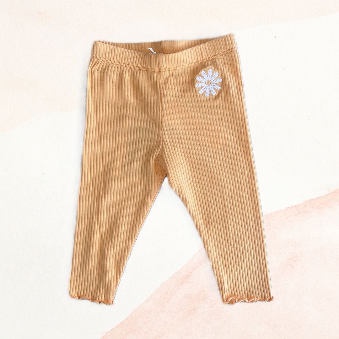 designer Original Marines orange daisy leggings