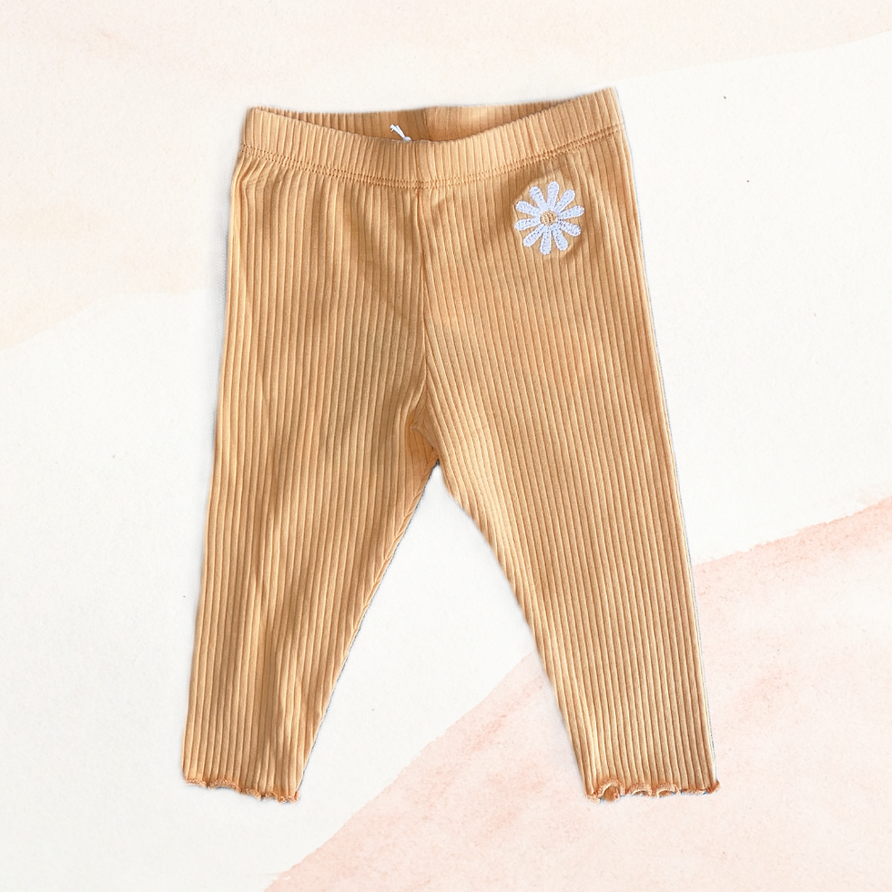 designer Original Marines orange daisy leggings