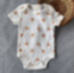 Thumbnail: Rabbit & Bear “Sweet Heart” 2-Piece Baby Romper Set – Organic Cotton Florals & Yellow Romper