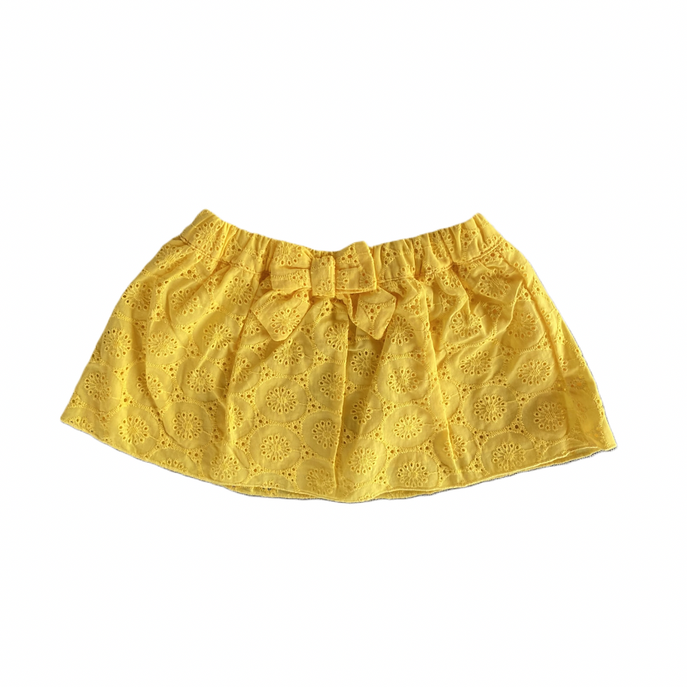 yellow eyelet skirt from Idexe