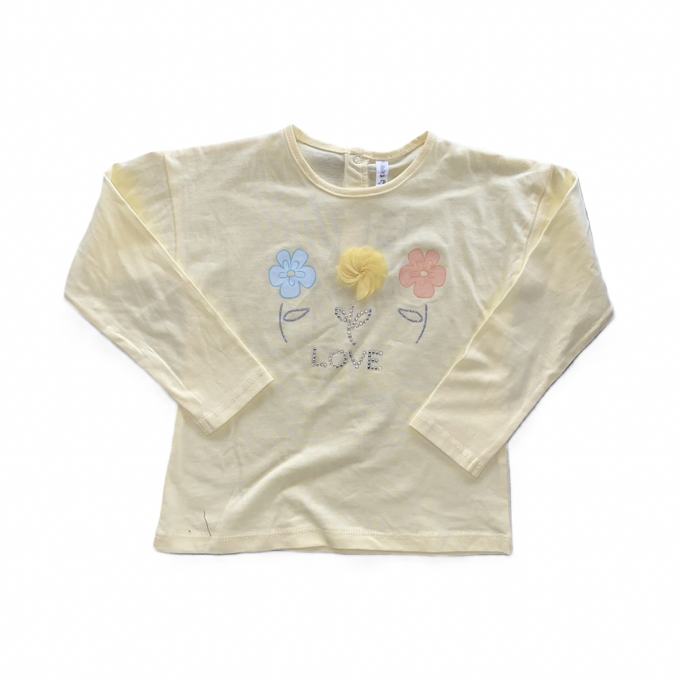 Idexe pale yellow long sleeve top