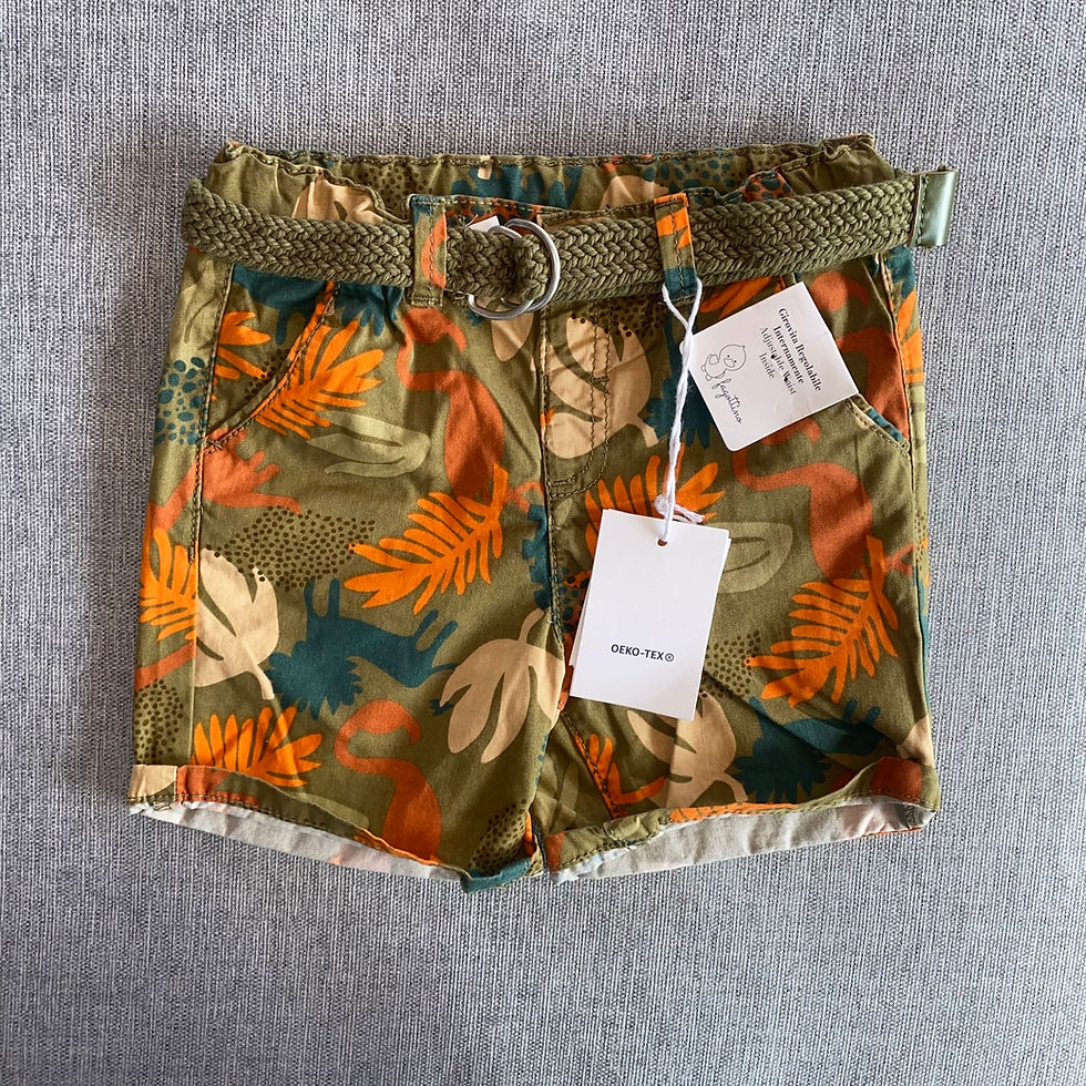 Thumbnail: Fagottino stylish boys' leaf print shorts