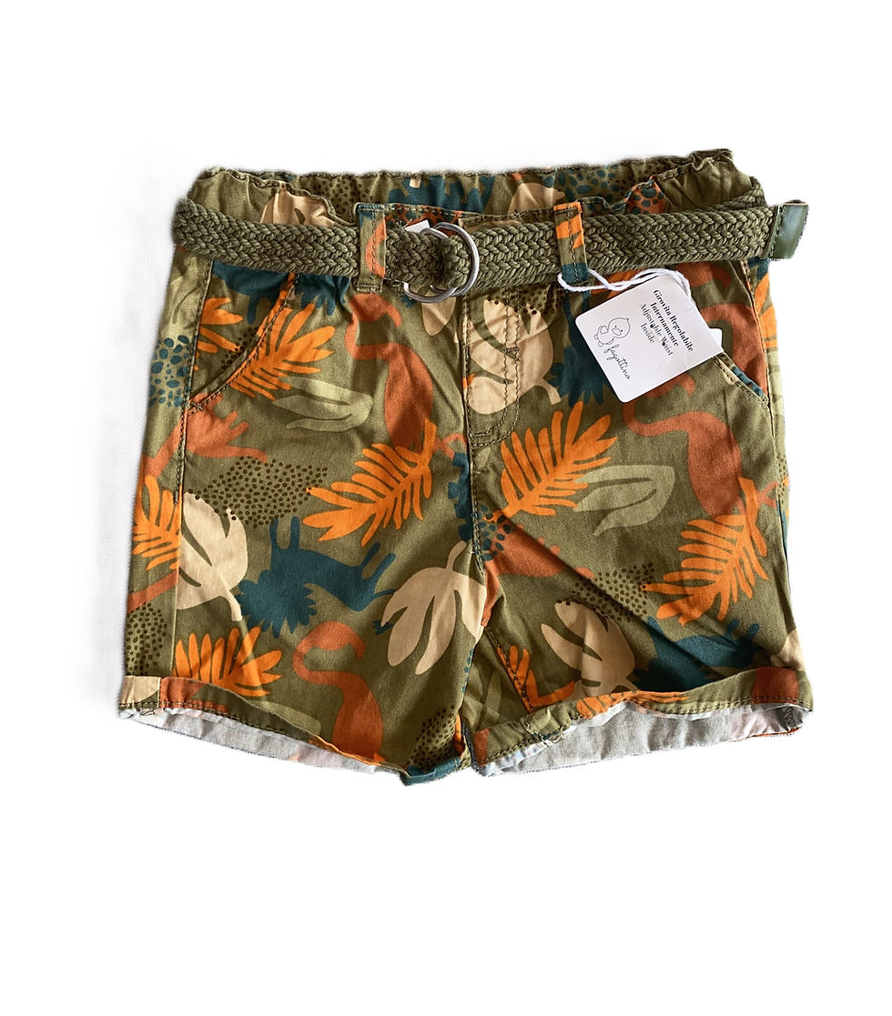 Fagottino stylish boys' leaf print shorts