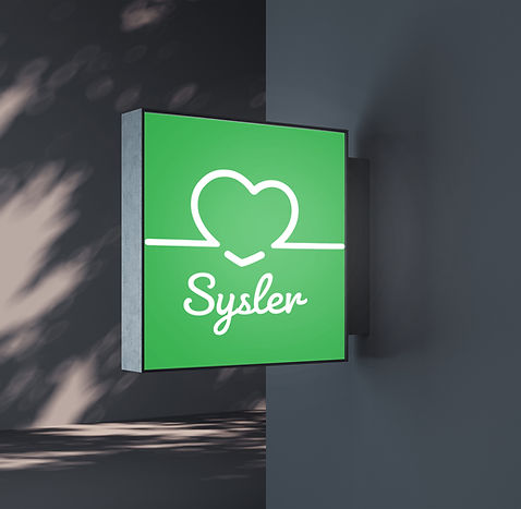 Sysler signage on building