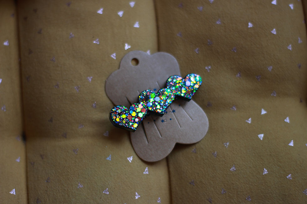 Miniature : Barrette cheveux phospho' "Guess my heart"