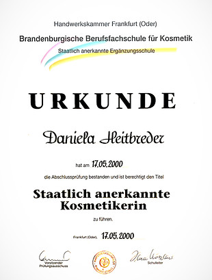 Daniela Heitbreder Staatlich anerkannte Kosmetikerin