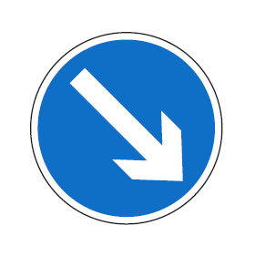 Keep Right Arrow