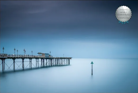 Teignmouth Pier on a grey day: Award-winning Devon landscape photo by Gary Holpin Photography