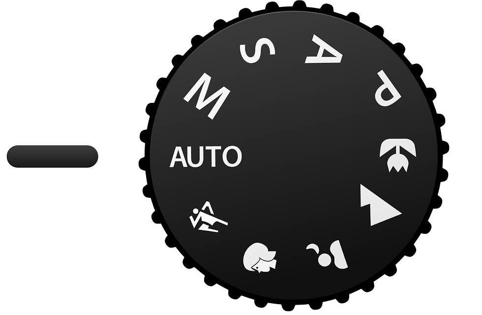 A camera mode dial