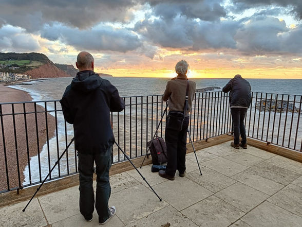 A student learning landscape photography on a Devon photography workshop with Gary Holpin Photography