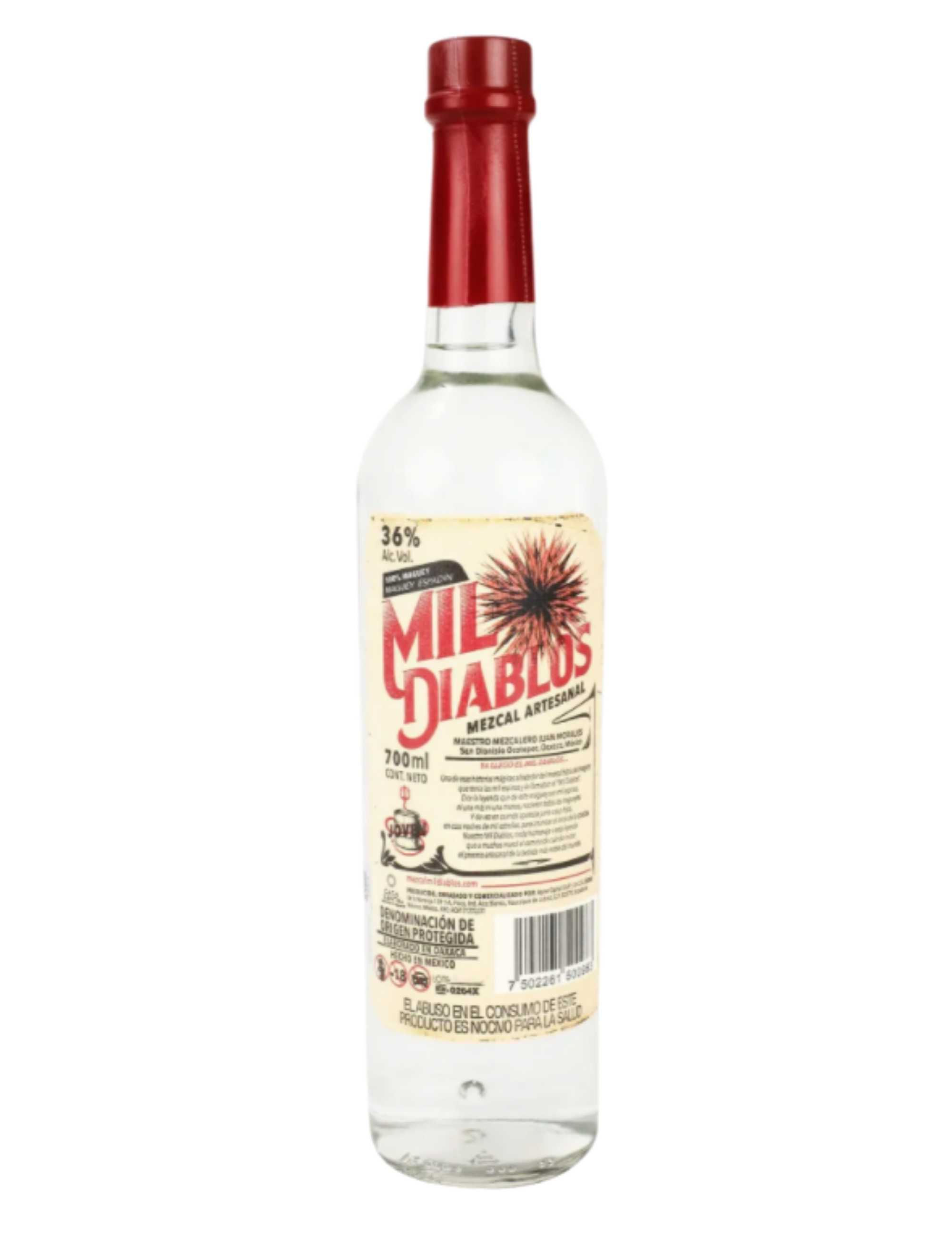 Mezcal Mil Diablos Espadín 36% ALC, 700 ML