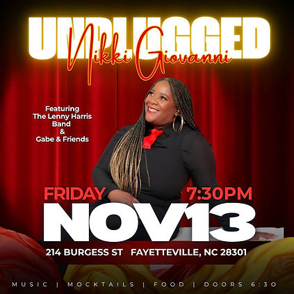 Nikki Giovanni Unplugged Event November 3 2026.jpeg