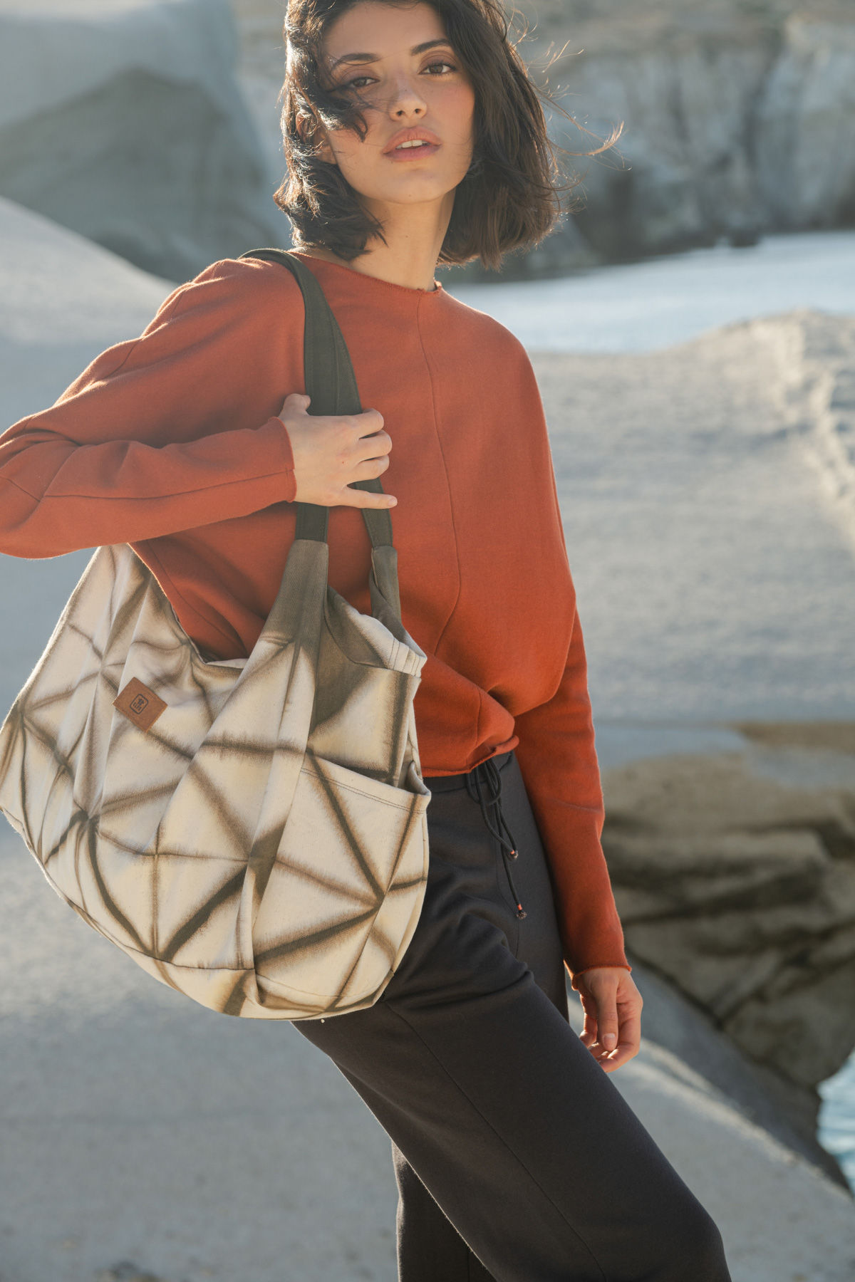 Tasche Shibori braun