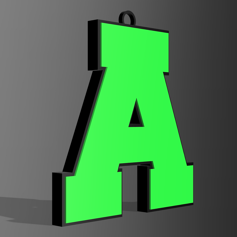Thumbnail: Letterman Letter Necklace Badges A-Z Editable - Files Only
