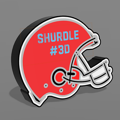 Football Helmet Editable Text Light Box - Files Only | Shurdle, LLC