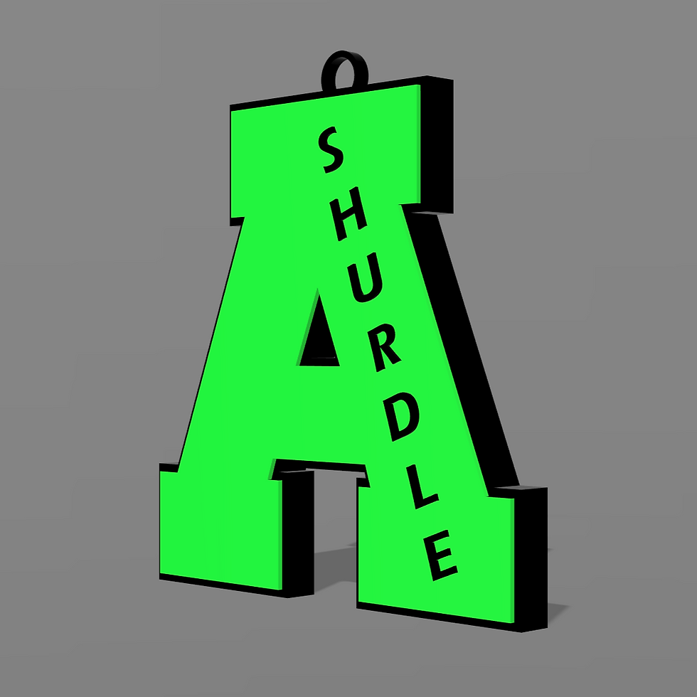 Thumbnail: Letterman Letter Necklace Badges A-Z Editable - Files Only