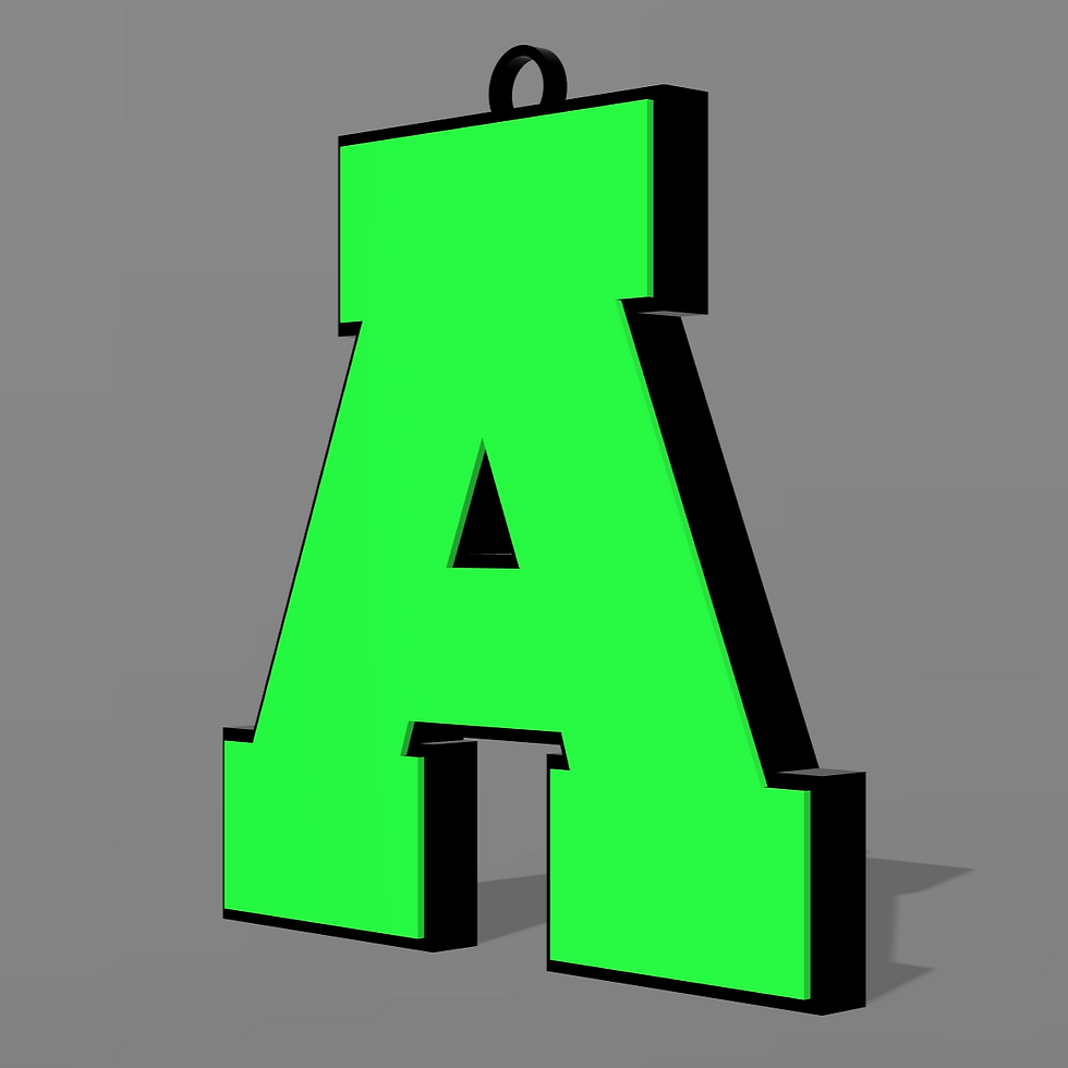 Thumbnail: Letterman Letter Necklace Badges A-Z Editable - Files Only
