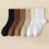 Thumbnail: 6 Pairs of Solid Color Casual Sport Crew Socks for Women – Perfect for Autumn a