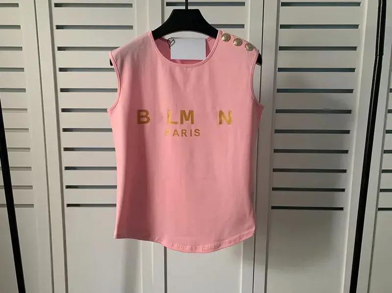 Designer Balmain T Shirts European and American Women Summer New Tank Top Hot G