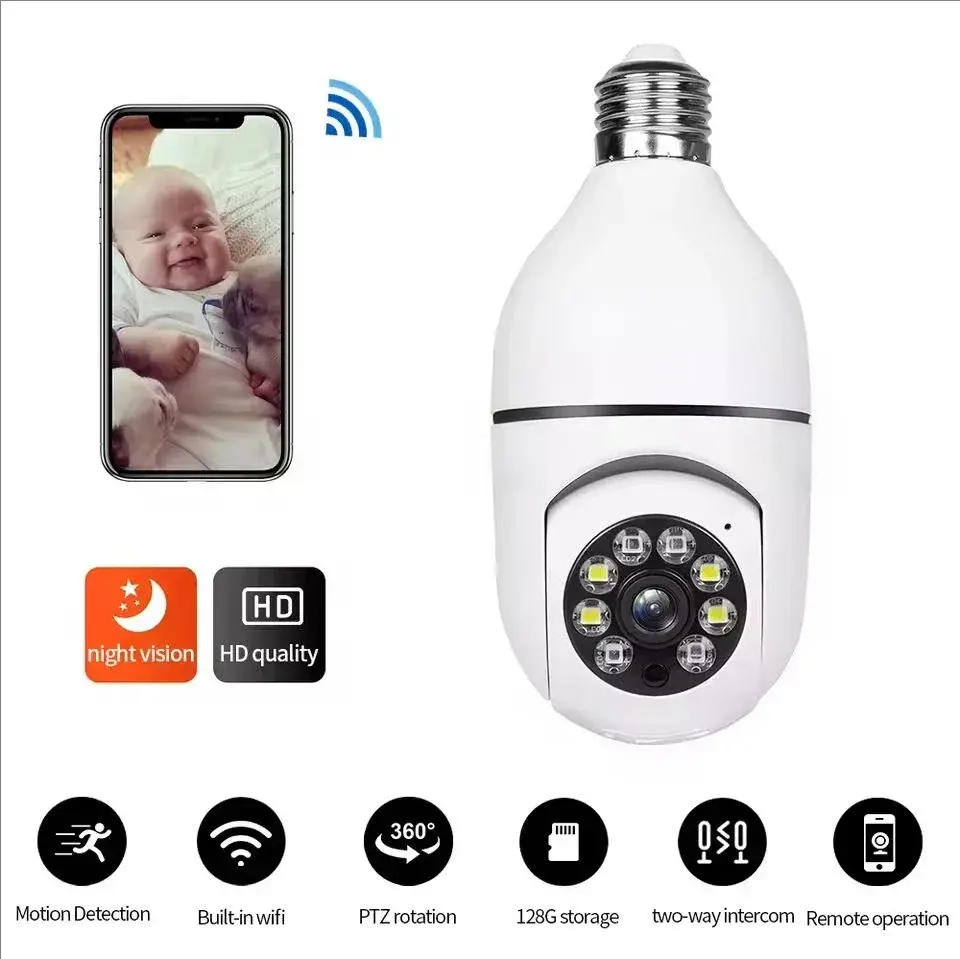 4G Wireless WiFi IP Camera AI Tracking Baby Monitor Security Video Surveillance