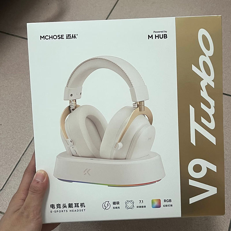 Miniatura: MCHOSE V9 Turbo Wireless Charging Gaming Headset Over-Ear Four-Mode with Microph