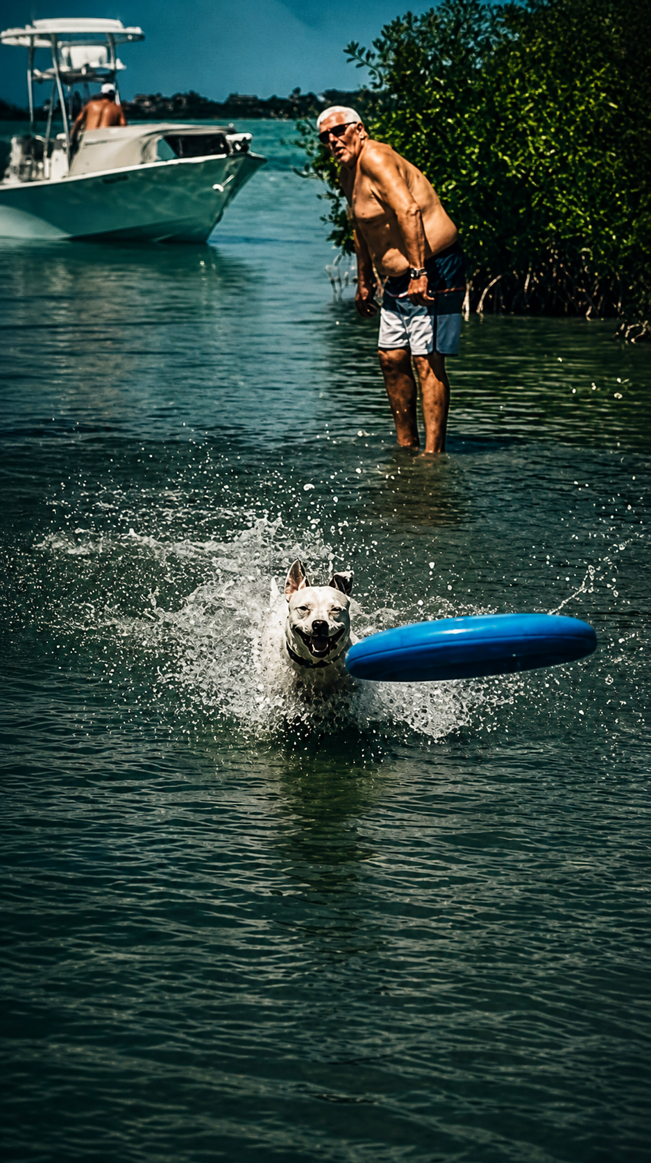 Indian River Sandbar - And Abby the pit