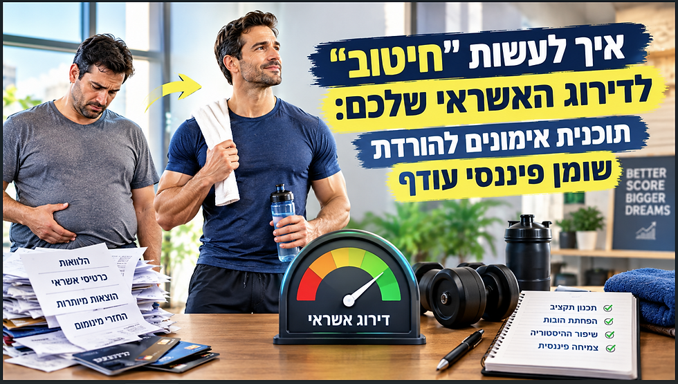 איך לעשות "חיטוב" לדירוג האשראי שלכם: תוכנית אימונים להורדת שומן פיננסי עודף