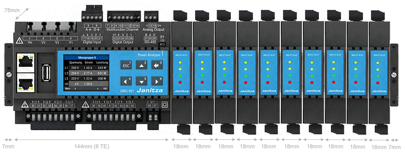 UMG 801 avec 10 modules 800-CT8-LP